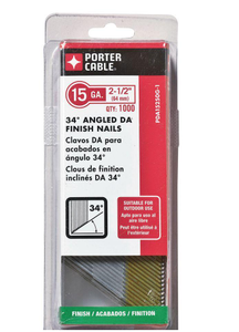 lot 34695 image: PORTER-CABLE 15 GA STYLE GALVANIZED ANGLED FINISH NAILS