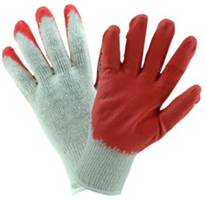 lot 37252 image: Latex Coated Gloves Size Large Red 6 pack