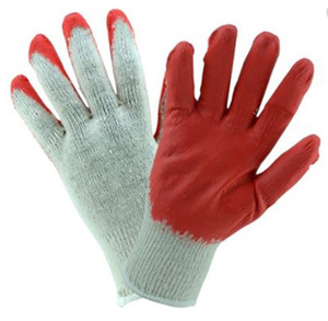 lot 37275 image: Latex Coated Gloves Size Large Red 6 pack