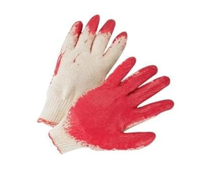 lot 37291 image: Latex Coated Gloves Size Large Red 6 pack