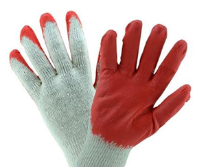 lot 37311 image: Latex Coated Gloves Size Large Red 6 pack