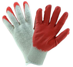 lot 37331 image: Latex Coated Gloves Size Large Red 6 pack