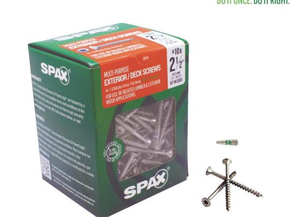 lot 37395 image: 5 Lb (405 Qty) Spax Exterior Hcr-x Screw 10 X 2 12 T-star Flat Head Exterior
