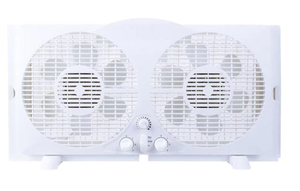 lot 34732 image: Hampton Bay 9in Twin Window Fan