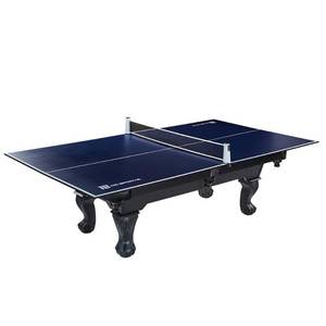 lot 8930 image: MD Sports Table Tennis Conversion Top with Retractable Net, No Assembly Required, 108 x 60, Blue