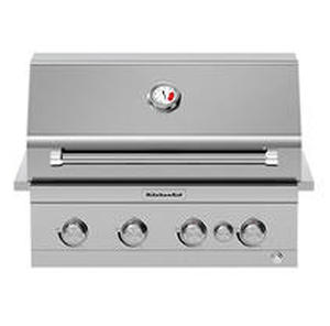 lot 8940 image: KitchenAid 4-Burner Stainless Steel Gas Grill 740-0780
