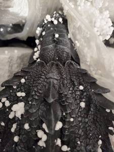 lot 8959 image: Black Dragon Statue Glass Talbe Not For Sure 