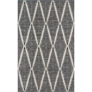 lot 8988 image: Erin Gates by Momeni River Beacon Black Indoor Outdoor Hand Woven Area Rug 76 X 96