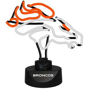 lot 56543 image: NFL NEON LAMP BRONCOS