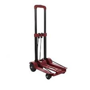 lot 56479 image: DuraKart Folding Utility Cart with 2 Bungee Cords (Red)