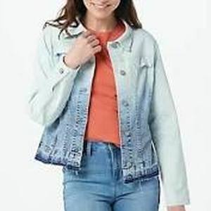 lot 56505 image: Womens Laurie Felt Classic Denim Ombre Jacket (Denim Ombre, X-Large)
