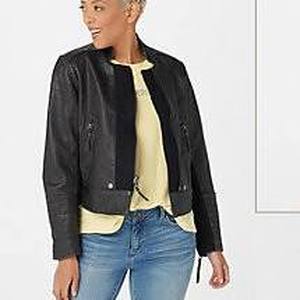 lot 56511 image: Peace Love World Reversible Leather Jacket (Black, Reg 6)