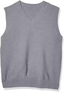 lot 56561 image: G.I.L.I. Textured Sweater Vest (Cloud Grey, Large)