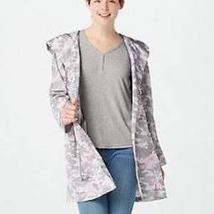 lot 56579 image: Nuage Packable Travel Jacket with Drawcord (Pink Camo, X-Large)