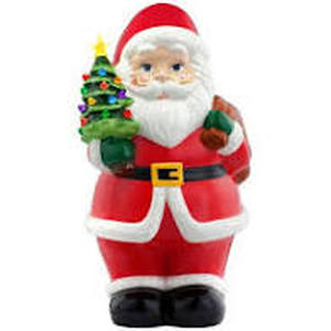 lot 56653 image: Mr. Christmas Oversized Ceramic Nostalgic Holiday Figure Santa