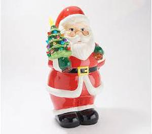lot 56654 image: Mr. Christmas Oversized Ceramic Nostalgic Holiday Figure Santa