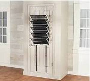 lot 56672 image: Pop It 5- Tier Over the Door Multi-Purpose Rack White