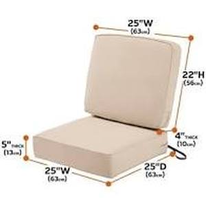 lot 56715 image: Premium Patio Indoor Outdoor Dining Chair Cushion Grey