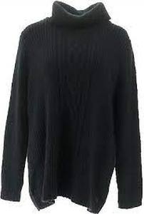 lot 56808 image: G.I.L.I Cable Knit Turtle Neck Sweater (Noir Black, Small)