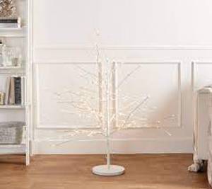lot 56845 image: Martha Stewart IndoorOutdoor 4 Lit White Bark Twig Tree (White)