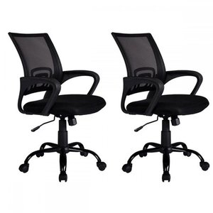 lot 56916 image: Ergonomic Mesh Computer Office Desk Midback Task Chair wMetal Base set of 2