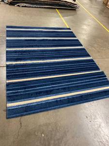 lot 56929 image: Blue Striped 5 x 7 Area Rug