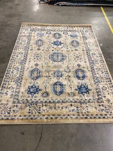 lot 56930 image: Blue and Tan 5 x 7 Area Rug