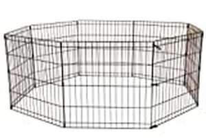 lot 56392 image: 24 Tall Dog Playpen Crate Fence Pet Kennel Play Pen Exercise Cage -8 Panel Black