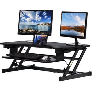 lot 56963 image: Height Adjustable Standing Desk with Keyboard 32 inches 1-pack,FDW-JY-45-Black