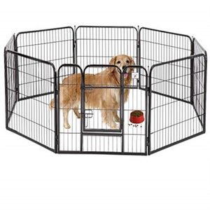 lot 56969 image: BestPet Heavy Duty Pet Playpen Dog Exercise Pen Cat Fence B, 40-Inch, Black