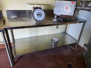 lot 22008 image: 6ft Stainless Steel Prep Table