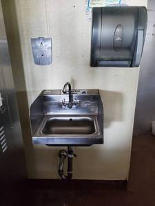 lot 22080 image: 17in Hand Sink, Paper Towel Dispenser