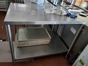 lot 22111 image: 42in Stainless Table