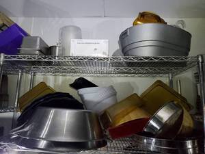 lot 22154 image: Mixing Bowls, Plastic Pitchers, Trays and More