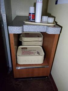 lot 22183 image: Tray Cabinet With Serving Trays
