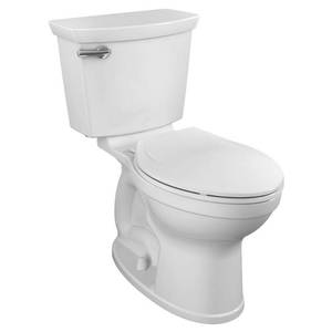 lot 16555 image: American Standard Champion Tall Height 2-Piece High-Efficiency 1.28 GPF Single Flush Elongated Toilet in White Seat Included
