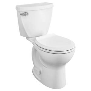 lot 16562 image: American Standard Cadet Tall Height 10 in. Rough-In 2-Piece 1.28 GPF Single Flush Round Toilet with Slow Close Seat in White