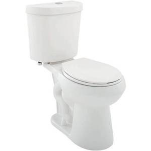 lot 16567 image: Glacier Bay 2-piece 1.1 GPF1.6 GPF Dual Flush Round Toilet in White