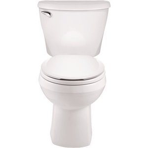 lot 16573 image: Reliant 2-piece 1.28 GPF Single Flush Round Toilet in White with Slow Close Seat