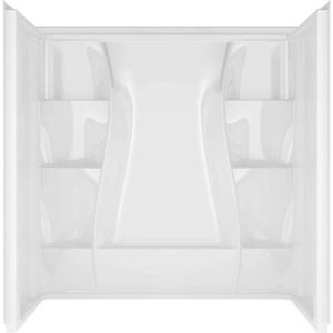 lot 16601 image: DELTA FAUCET CO 60x32 WHT Bath Wall Set 40044