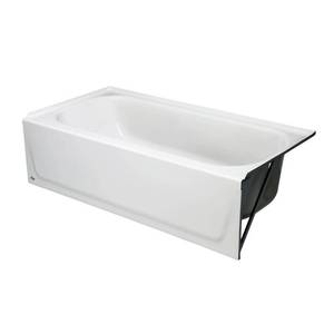 lot 16607 image: Bootz Industries Maui 60 in. Right Drain Rectangular Alcove Soaking Bathtub in White