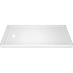 lot 16609 image: DELTA GIDDS-2490800 Faucet Classic 400 Shower Base with Left Drain, 60 x 32, White