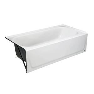 lot 16618 image: Bootz Industries Maui 60 in. Left Drain Rectangular Alcove Soaking Bathtub in White