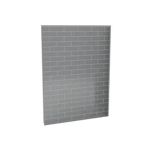 lot 16619 image: Utile 1.125 in. x 60 in. x 80 in. Direct-to-Stud 1-Piece Shower Back Wall in Ash Grey Metro Tile