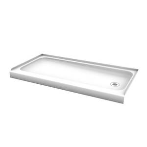 lot 16620 image: Bootz Showercast Right Hand Drain, Porcelain On Steel, White