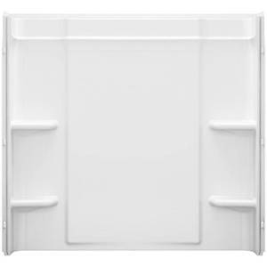 lot 16621 image: American Standard 71374100-0 Ensemble 60-Inch x 30-Inch x 73-Inch Tongue and Groove Shower Wall in White, 3-Piece