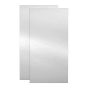 lot 16624 image: Delta 29-132 in. x 55-12 in. x 38 in. (10 mm) Frameless Sliding Bathtub Door Glass Panels in Niebla (For 50-60 in. Doors)