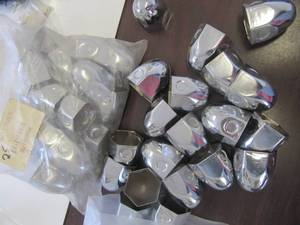 lot 1665 image: 45 Chrome Lug Nut Covers for Truck & Trailer