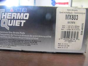 lot 1675 image: NEW Wagner Thermo Quiet MX 803 Brake pads