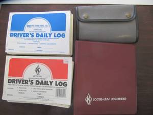 lot 1743 image: Log Binder, 12 log books and Permit keeper